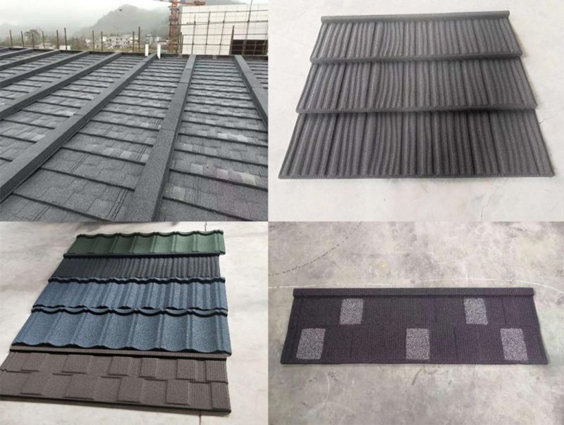 Metal Building Materials Tin Roof Mixed Colorful Stone Coated Steel Roofing Tiles
