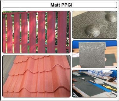 Dx51d Matt Coated Steel Coil Prepainted Galvanized Wrinkle Matt PPGI