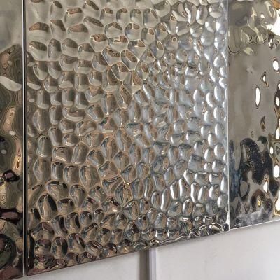 Hammered Stainless Steel Sheet Mirror Finish 304 316 Grade Embossed Decorative Ss Sheet