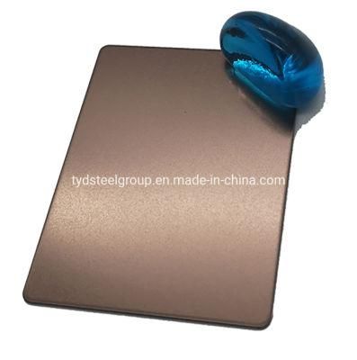 Hot Sell 201 J3 Cooper Color Coating Satin Finished 1219X3048mm Austenitic Stainless Steel Plate