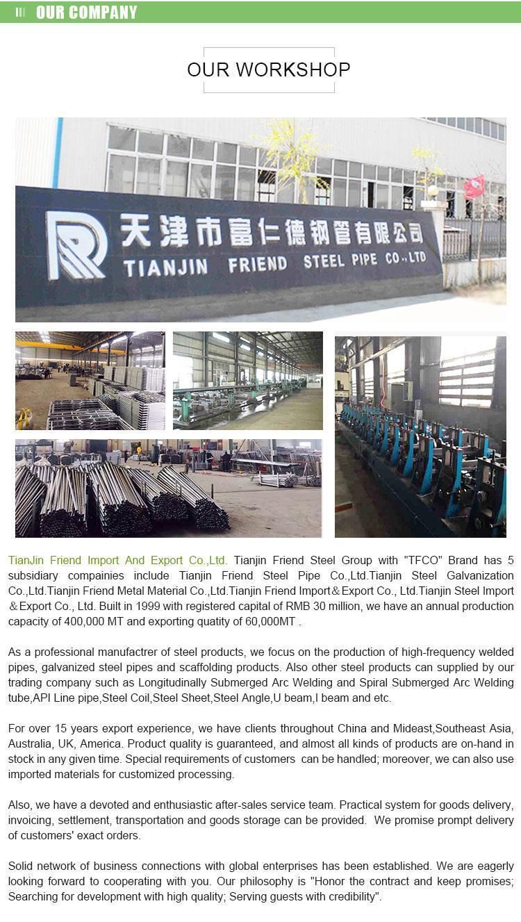 Professional Factory for Steel Pipe ERW Steel Pipe