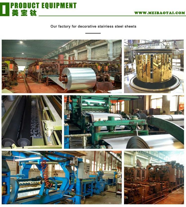 Stamped Mirror Finished PVD Blue Coated Stainless Steel Sheets for Foshan Export