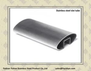 304 Oval-Shaped Stainless Steel Balustrade Single Slotted Tubing