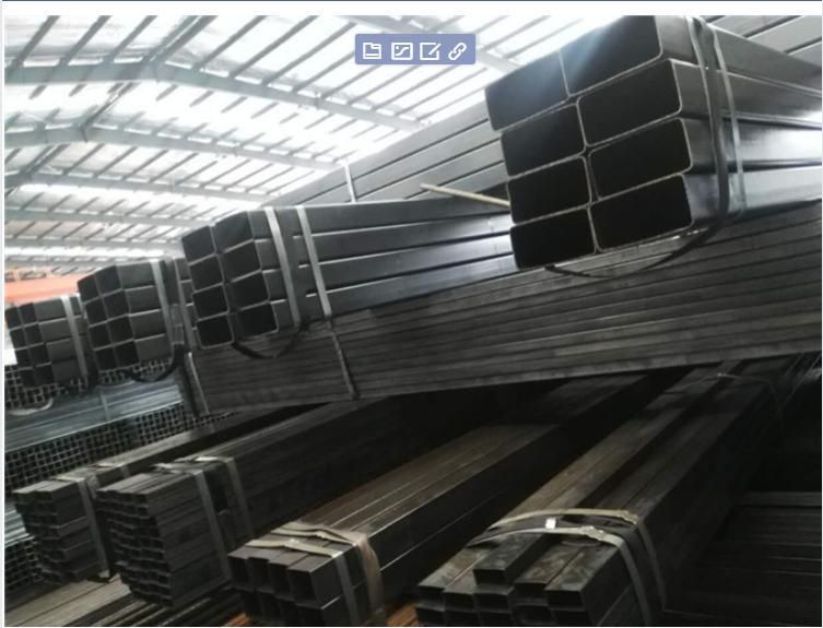 China Hollow Section Steel Pipe Price Scaffolding Rectangular Black Mild Square Tube