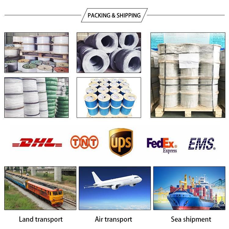 7*7 6*7+FC 6*19+FC 6X19+PP Hot DIP/Electro-Galvanizing Multi Stranded Zince Coated Steel Wire Rope Cable Rope