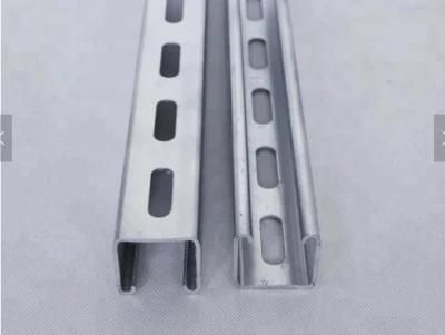 Slotted Galvanized Steel Guide Rails Solid Unistrut C Channel U Channel Steel