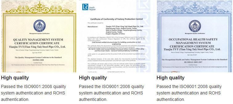 ASTM A53 Sch 40 Hot DIP Gavalnized Steel Gi Pipe From Manufacture of Tianjin Tyt Group