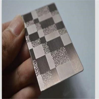 Square Pattern Stainless Steel Sheet Wall Decoration Etched 304 Stainless Steel Plate