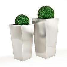 Outdoor Large Ss Metal Flower Pot Stainless Steel Planter
