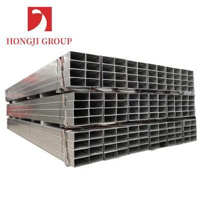 JIS G444 Size 40*40mm Thickness 1.0-3.5mm Hot Galvanised Square Steel Pipe for Fuild Transportation