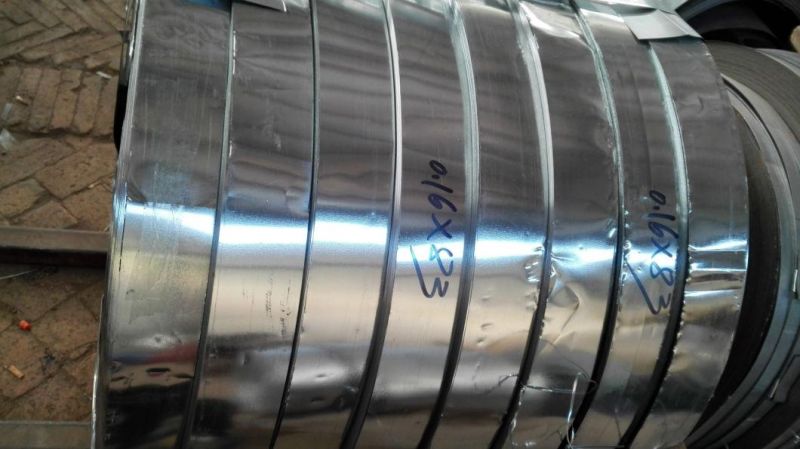 Galvanised Steel Slit Coil Regular Spangle Bright Finish Surface Gi Strip Cold Rolled Galvan Steel Strip