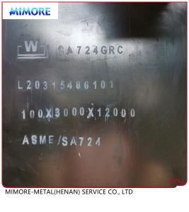 ASME SA724 Pressure Vessel Steel Plate, for Welded Pressure Vessels