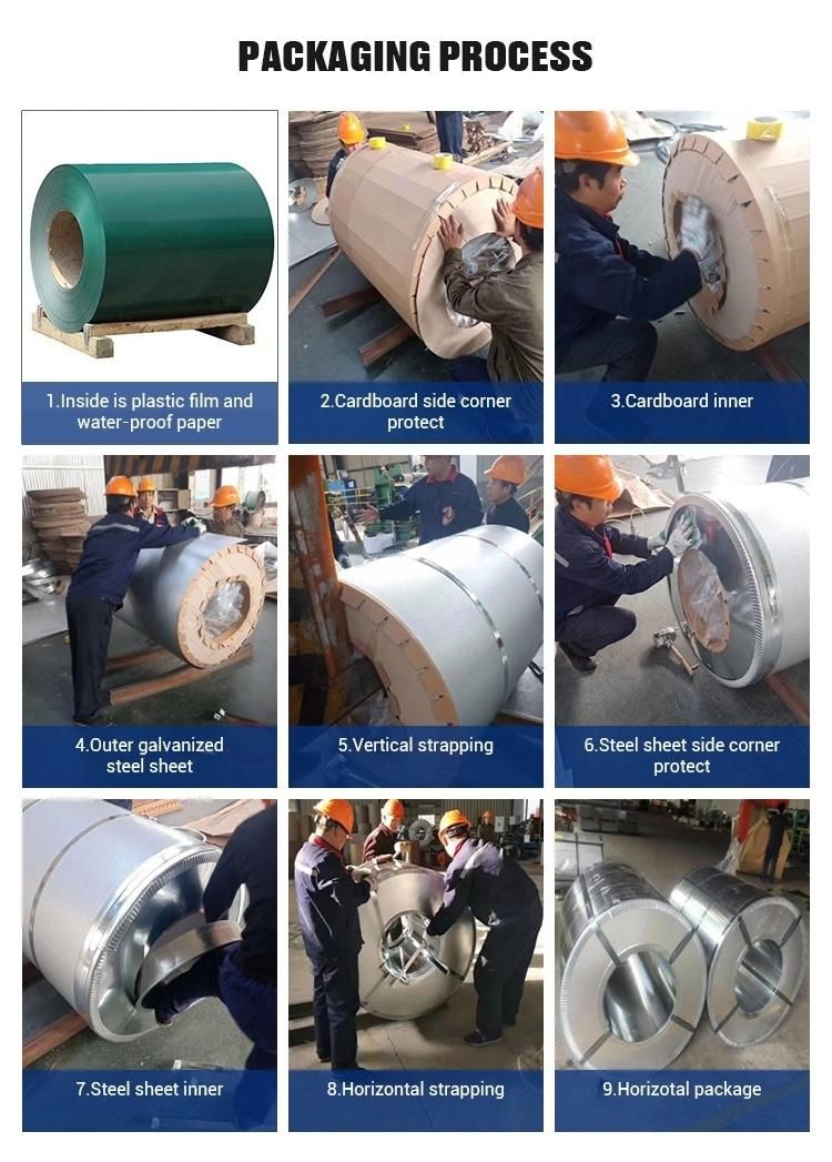 Custom Size PPGI Steel Coil JIS Hard Quality Dx51d+Z/Dx52D+Z/Sgc340/Sgc440/Sgc570 Grade PPGI Steel Coil