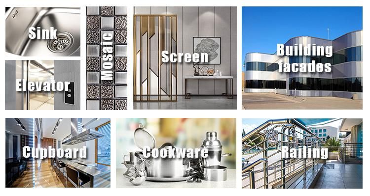 High Quality Decorative 202 301 321 304 304L 316 316L 309S 310S 410 430 Stainless Steel Plates