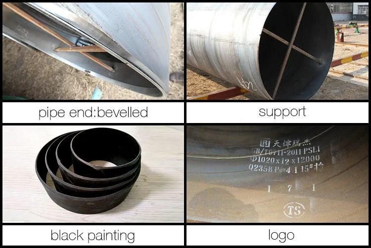 Q235 Black Carbon Big Diameter Welded 600mm Steel Pipe