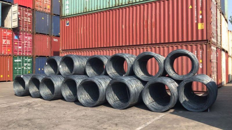 Low Carbon Q235 Q195 Hot Rolled Mild Steel Wire Rod in Coils