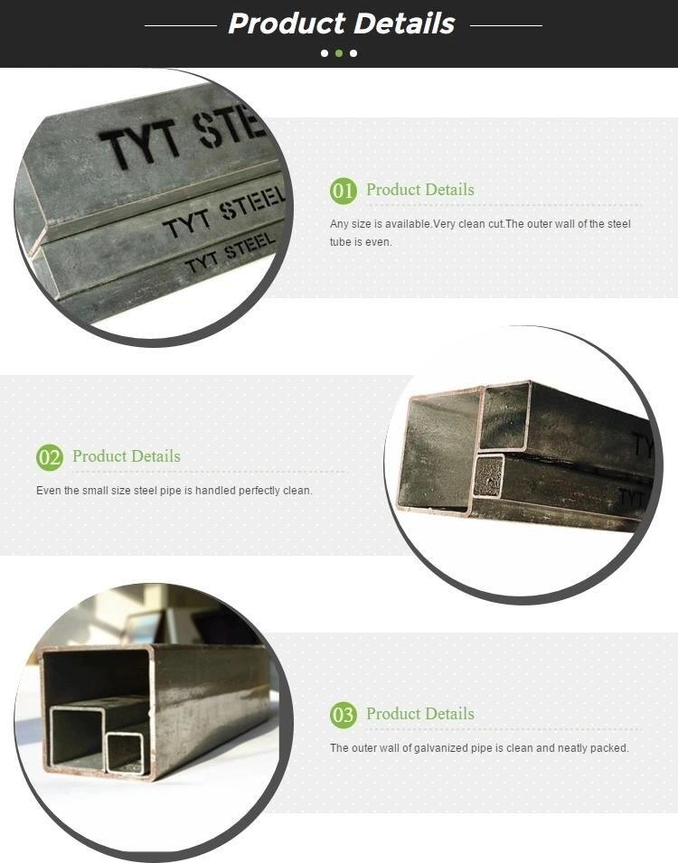 Hot DIP Galvanized Pipe Square and Rectangular Steel Tube