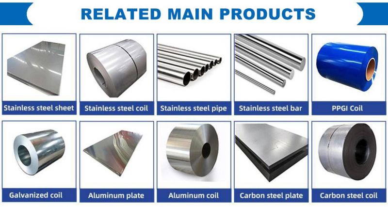 Manufacture Steel Plate SUS304 Plain Coil 304 316 2205 410 420 430 201 2b Hl No. 4 PVD Film Color Stainless Steel Sheet