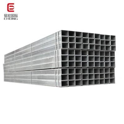 China Manufacturer 100X100mm Shs Rhs Galvanized Square Tube Hollow Section Weight of Gi Square Pipe