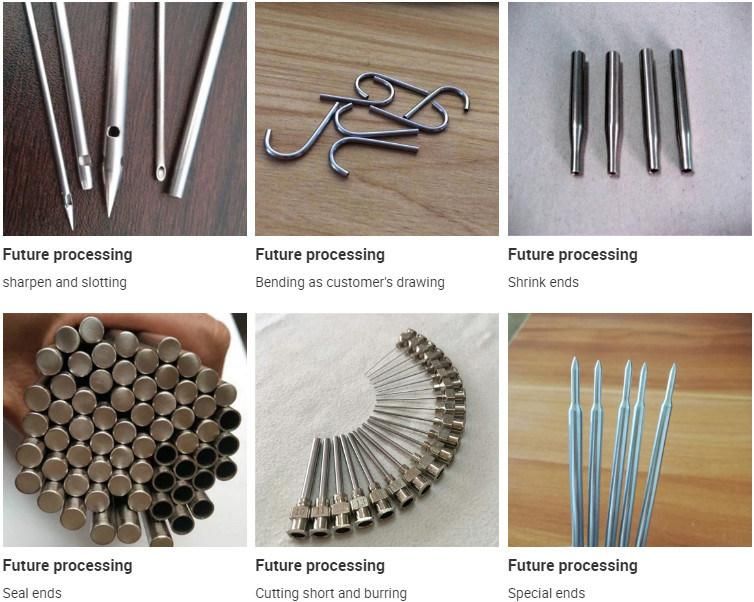 Micro Small Diameter Ss 304 Hypodermic Needle Small Diameter Stainless Steel Tube Pipe