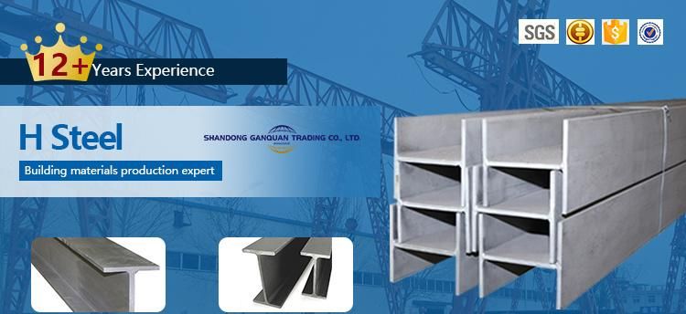 Structural Steel H Beam Factory Galvanized H Shaped Steel Q355b for Building Material