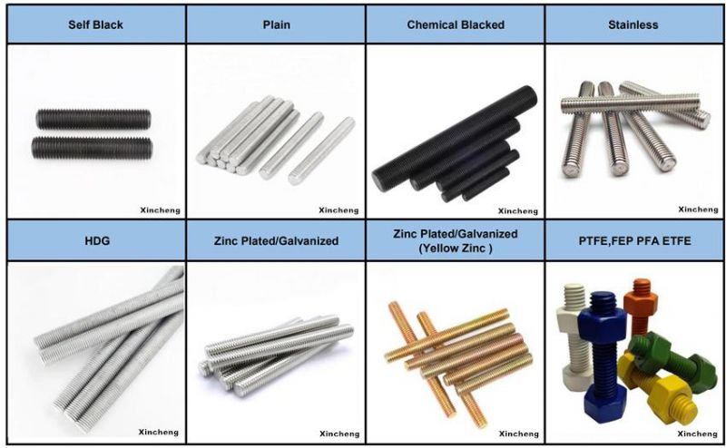 B7 Alloy Steel Plain Finish Threaded Rod