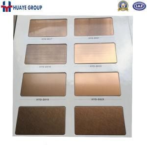 Luxury Rosy Gold, Brow Gold, Tea Gold Stainless Steel Plates for Decor, PVD Colored Anti-Fingerprint