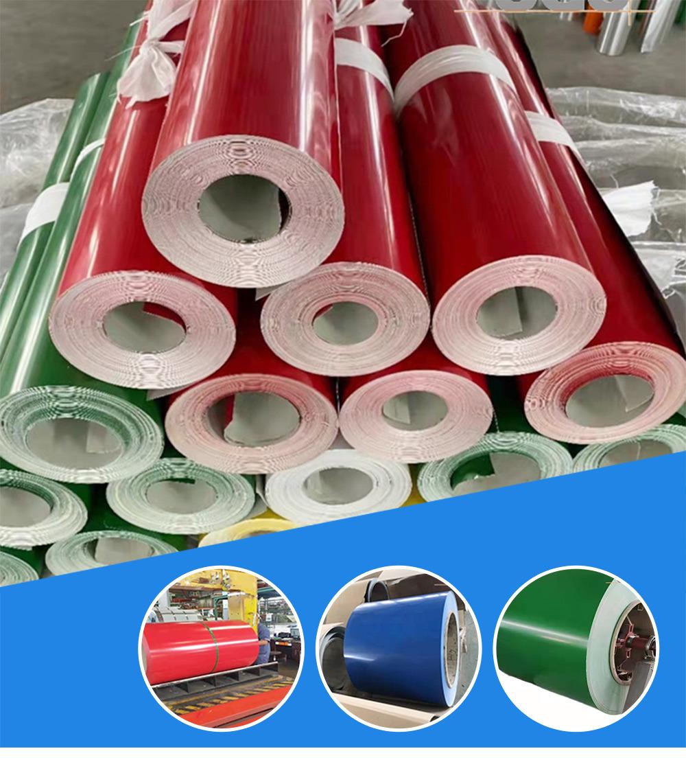 PPGI Zinc Color Coated Prepainted Galvanized Steel Cold Rolled Steel Coil Green Red Top White Blue