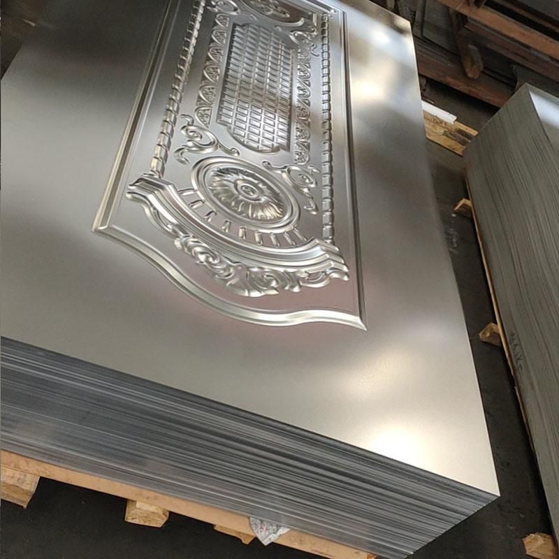 High Quality Exterior Door Skin Stamped Steel Sheet Plate Embossed Steel Door Skin Steel Plates Sheet