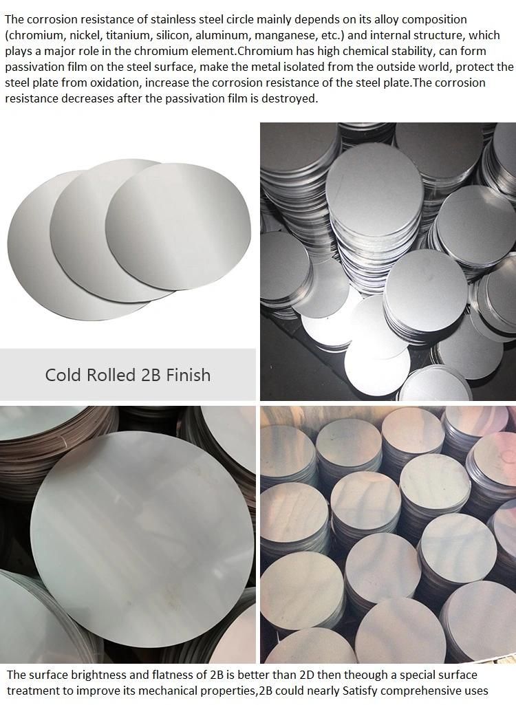 2b Steel Supplier Cold Rolled 201 Stainless Steel Circle