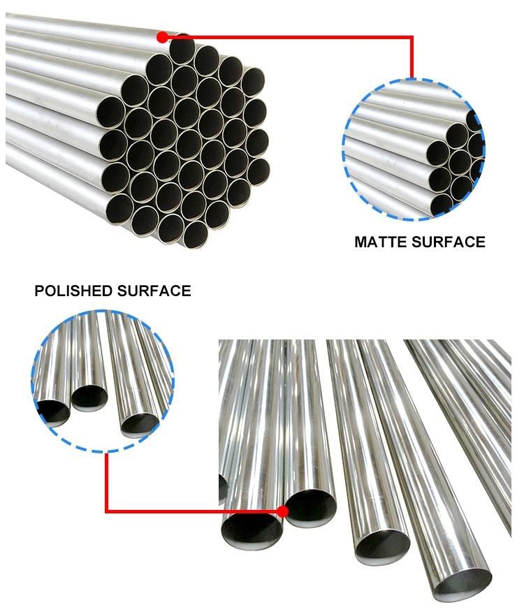 Manufacturer Wholesale Inox 201 304 316 Polished Round Stainless Steel Pipe in