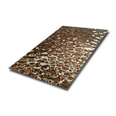 304 316 Water Wave Stamped Stainless Steel Sheet for Hotel/Restaurant/Shopping Mall