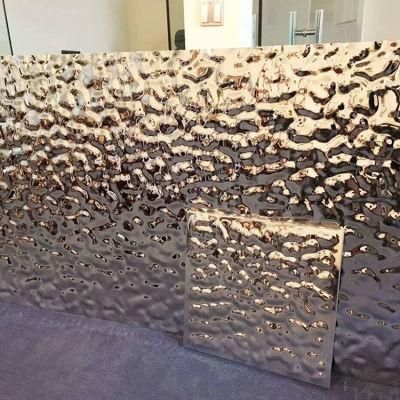Good Quality ceiling Decoration 316 Golden Water Ripple Stainless Steel Sheet