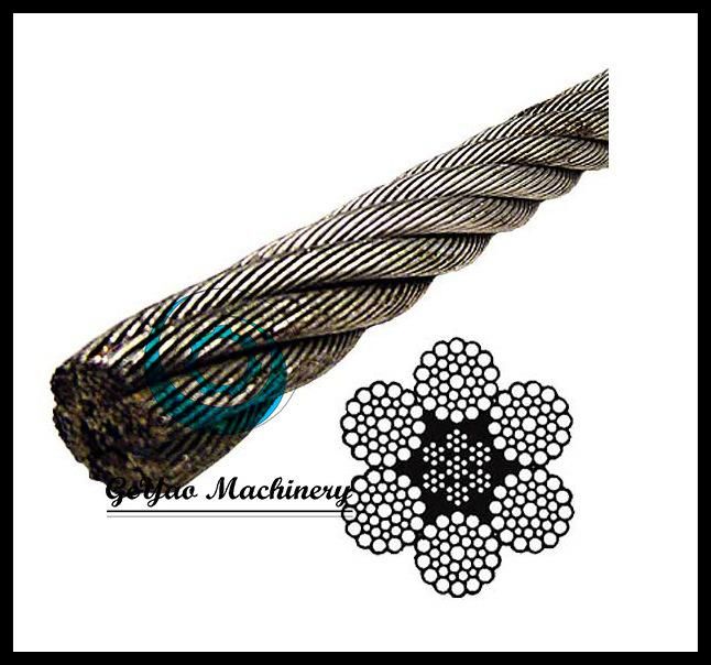 6X37 Iwrc Galvanized Wire Rope Eips (Steel core)