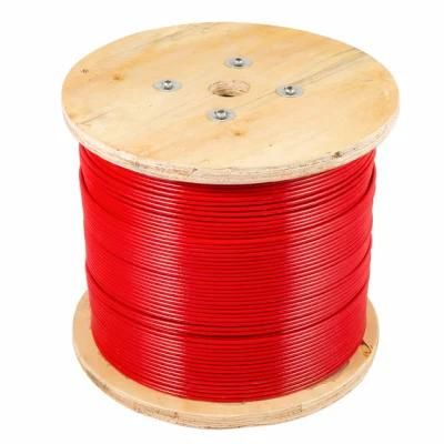 6*19 Red Colour PVC Coated PVC Steel Wire Rope