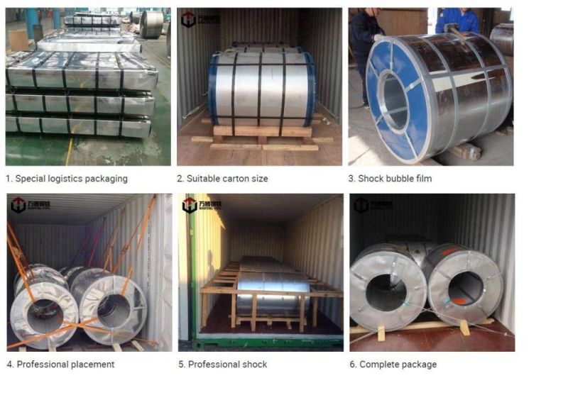 Zinc Coating Z40g-Z275g Galvanized Iron/Metal Steel Coil Gi Steel Coils for Building Material