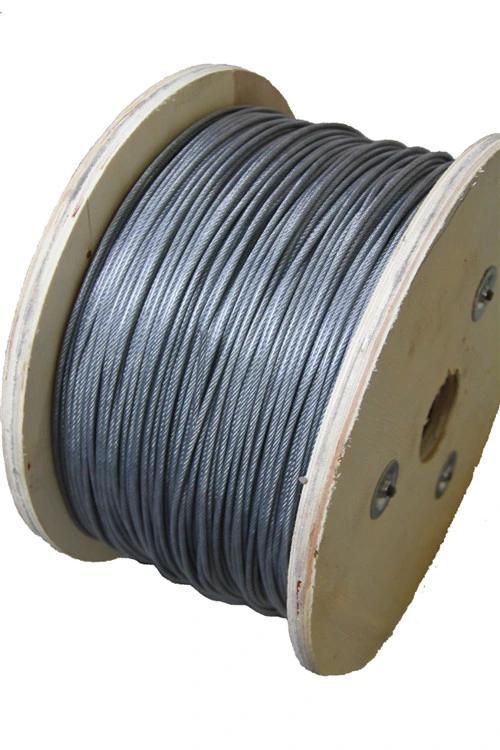 SS304 or SS316 Stainless Steel Wire Rope for Construction Industrial