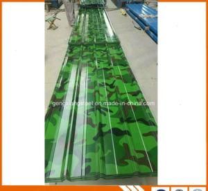 Steel Structure Camouflage Color Coated Corrugated Steel Roofing Sheets
