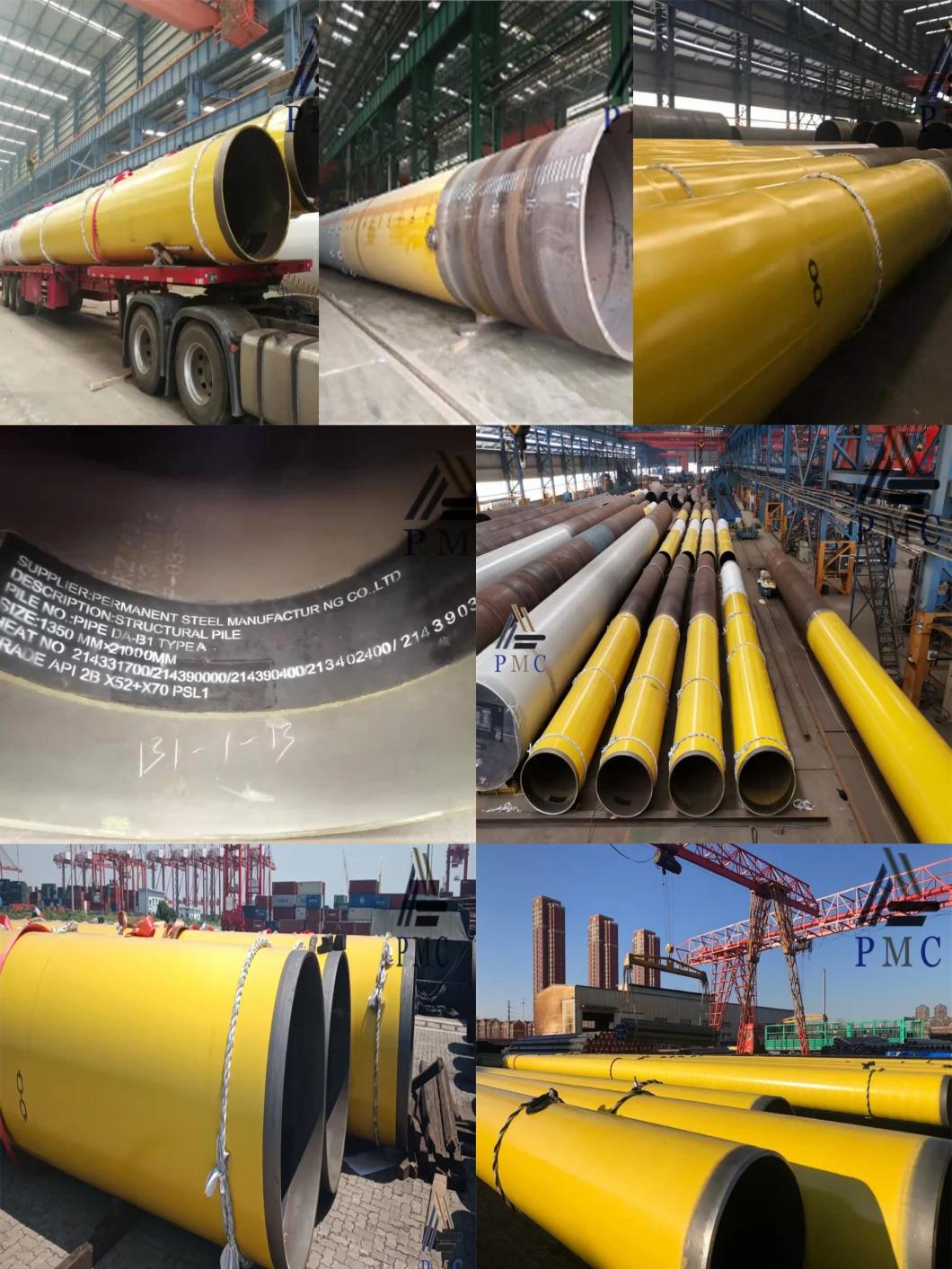 API 5L Gr B/X42/46/52/56/ X70 Psl1 Thick Thickness LSAW Steel Pipe with Industrial Heavy Corrosion Sigmacover 850 Coating 100% Radiography
