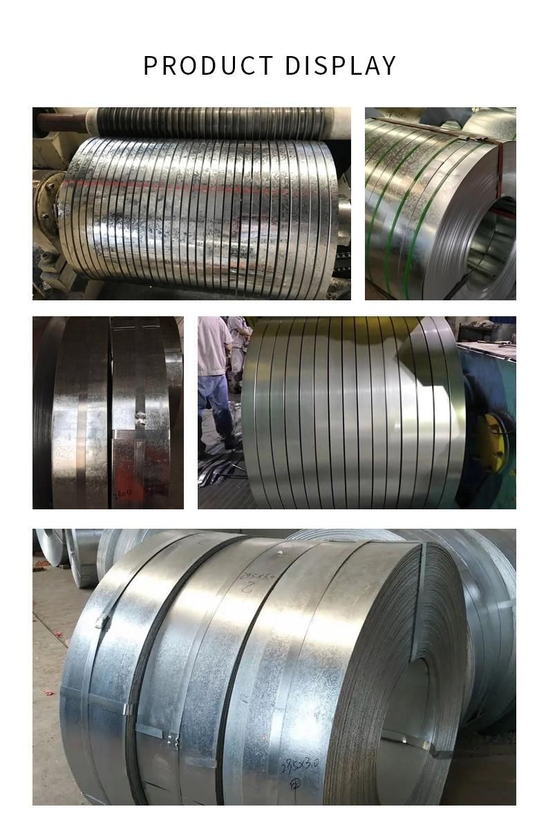 Cold Rolled Galvanized Steel Strip Steel Cut Coils 20-150 mm Witdh 193mm 1.2mm Thick Slitted Galvanized Steel Strips Zinc Galvanized Steel Strips 10mm Width