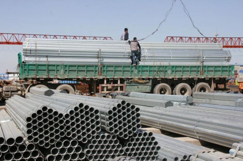 Q235 Carbon Round Galvanized Steel Pipen 37mm Round Steel Pipe Zinc Coated Welded Steel Tube