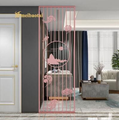 High Standard Customization Grade 304 Stainless Steel Plate Aluminum Customized Pattern Size Gold Rose Black Screen Room Divider