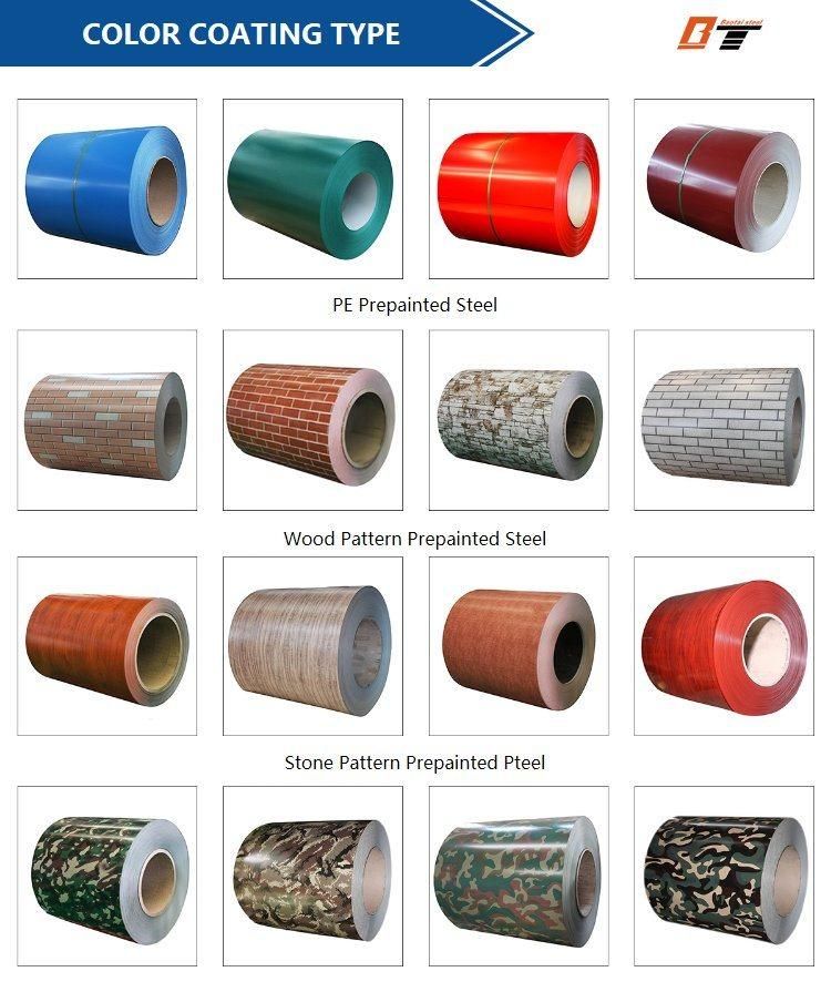 Corrugated Roof Sheet Metal Material PPGI PPGL Color Coated Coil