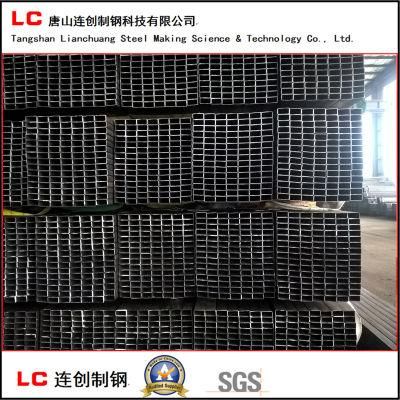 50mmx25mmx1.3mm Black Rectangular Steel Tube