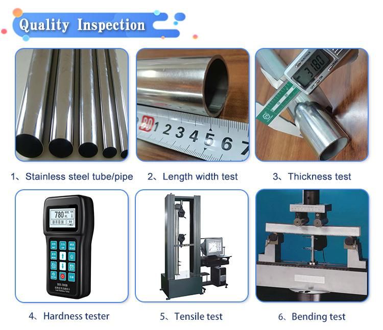 201 304 316L 430 904L Round Stainless Steel Seamless Tube Pipe