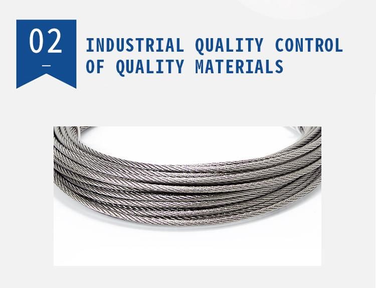 304 316 Stainless Steel Wire Rope Cable 1X19 7X7 7X19