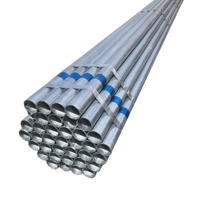 ASTM A106 A36 A53 1.0033 BS 1387 Ms ERW Hollow Steel Pipe Gi Hot DIP Galvanized Steel Pipe EMT Welded