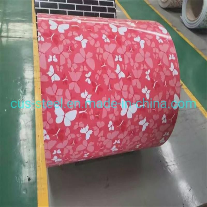 Brazil Zinc150g PVC Plastic Film PPGL Ral9003 Prepainted Galvalume Steel Coil for Sandwich Panel