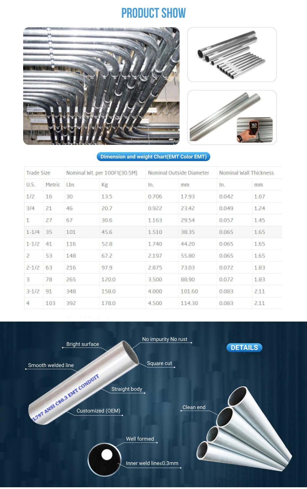 Intermediate Metal Conduit IMC Conduit IMC50-IMC400