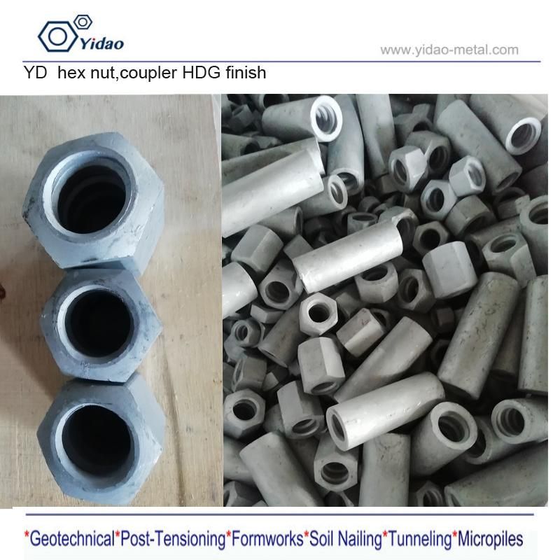 HDG Nut Coupler for Psb930 Steel Thread Bar Anchor
